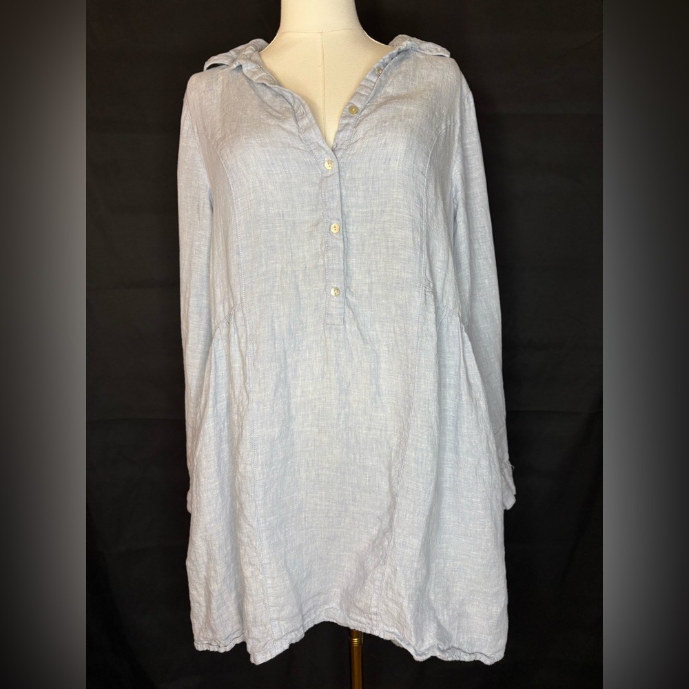 Light Blue Button-Up Tunic